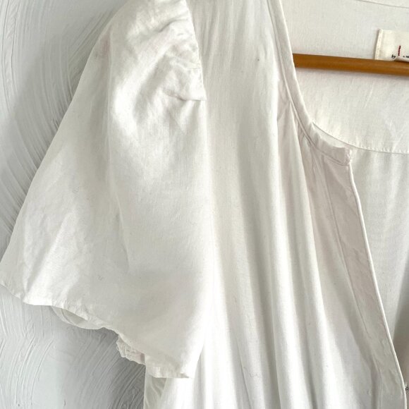 White Linen Anthropologie Somerset Maxi Dress - Picture 3 of 11